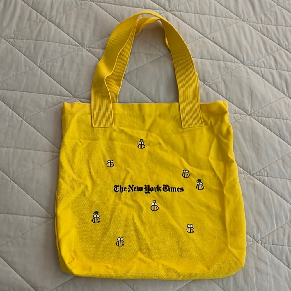 New York Times spelling bee tote 100% cotton RARE